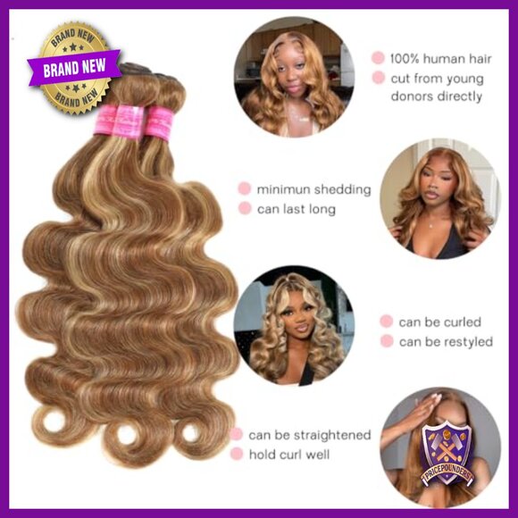 Brazilian Virgin Human Hair Extensions Body Wave 14-30 Inch Sew-In Bundles